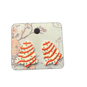 1pair Cute Christmas Tree Stud Earrings, Christmas‎ Holiday Party Gift